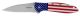 Kershaw 1660USA Leek Assisted Flipper Folding Knife, Red White and Blue (USA)