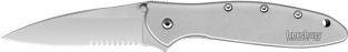 Kershaw 1660ST Leek Assisted Flipper Folding Knife, Serrated