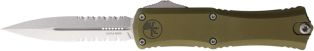 Microtech Hera II Mini D/E Apocalyptic Partially Serrated OTF Knife - OD Green