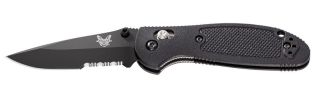 Benchmade 556SBK-S30V Mini Griptillian Black Serrated Folding Knife