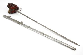 Victorian Era British 1828 Pattern Scottish Officers Broadsword By J. Cumming - Vintage Sword